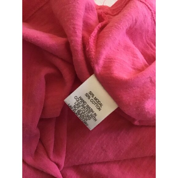 GIBSON- WOMEN FUSHIARUFFLE SLEEVE RACEBACK TANK TOP SIZE X-SMALL - Picture 6 of 7